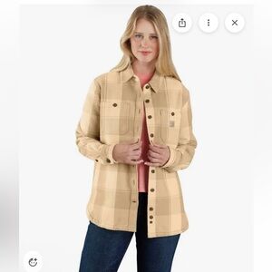Nwt Carhartt Women's Plaid Utility shirt Jacket - Sz XXL $70